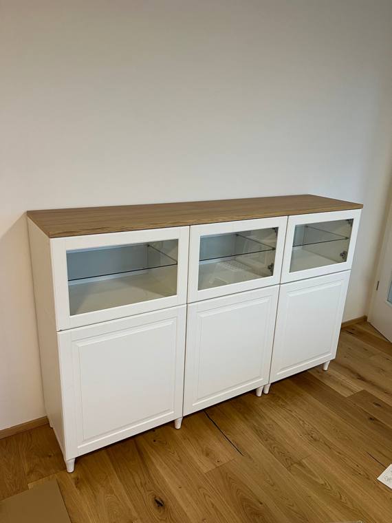 Sideboard with glass doors